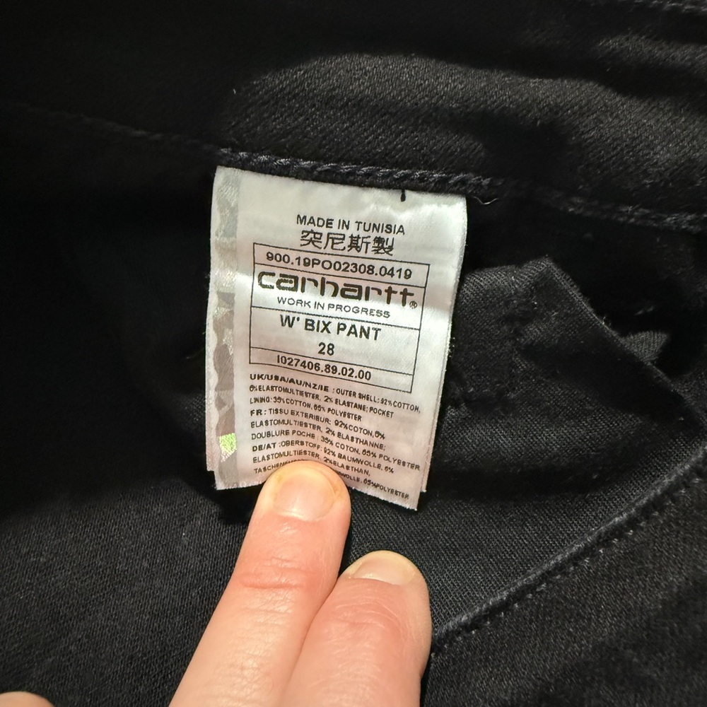 Classic Black Women's Carhartt WIP Skinny Jeans size 28 Worn Once - Picture 4 of 4